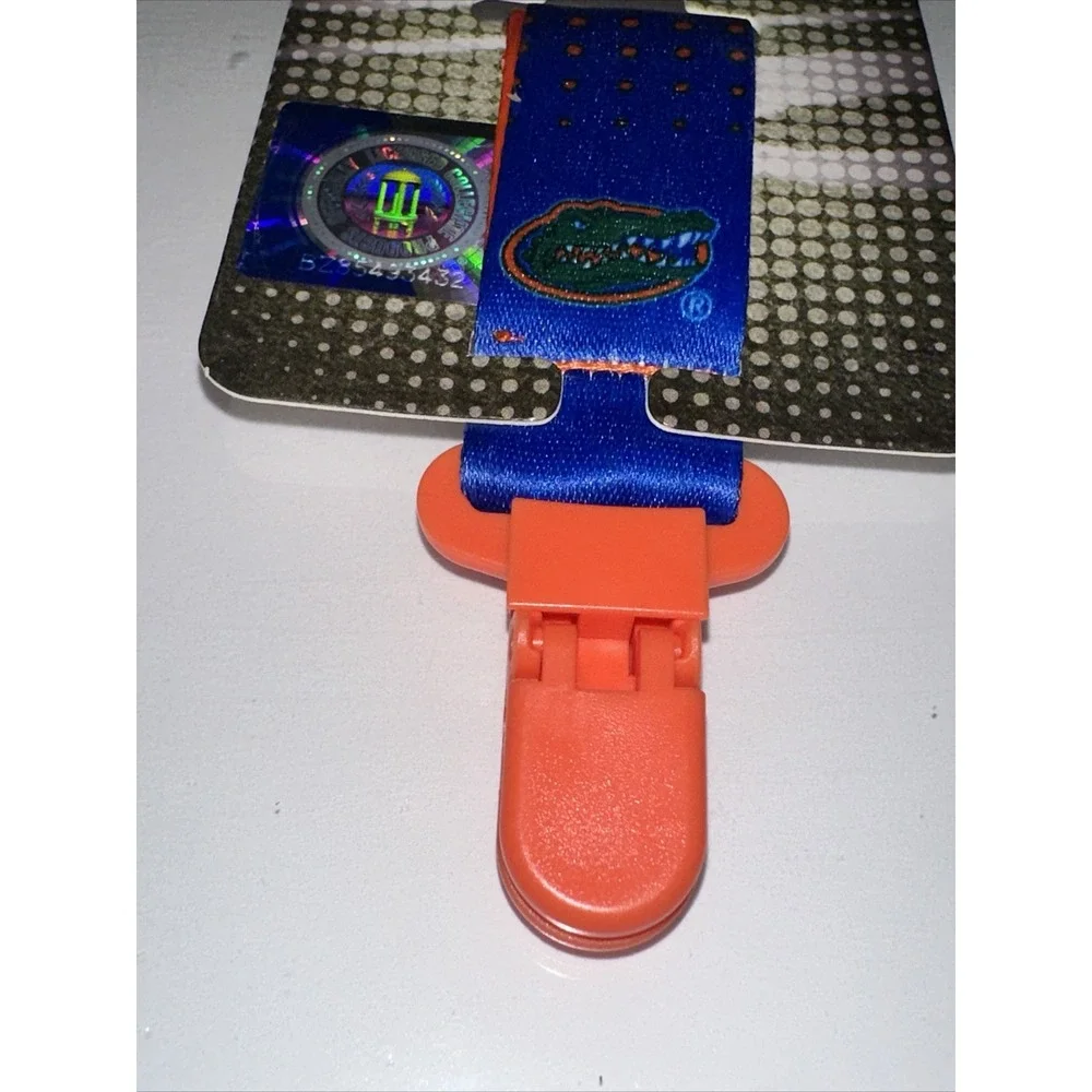 Florida Gators Pacifier Clip NCAA Blue Orange Collegiate Licensed 0+ Months